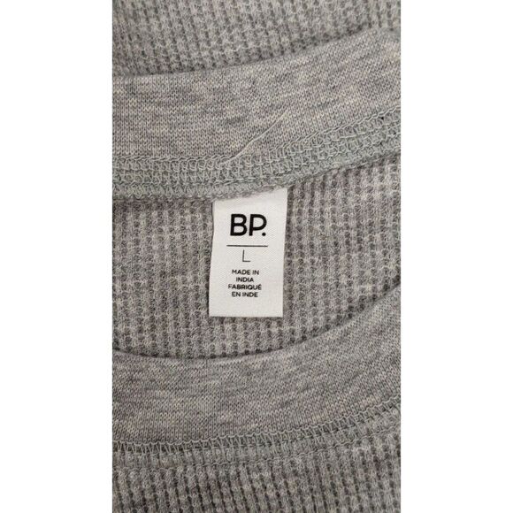 BP. Womens Size Large Gray Heather Short Sleeve Crew Neck Pullover Cropped Top - Picture 6 of 8